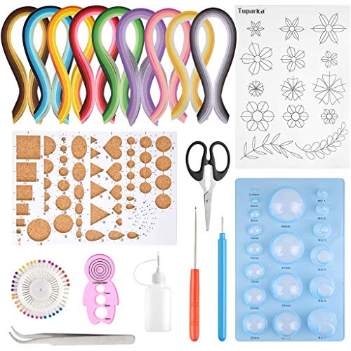 Papier-Quilling-Kits, 45 Farben, 900 Streifen, Quilling-Kunst-Papierhandwerk mit Werkzeugen für und Heimdekoration von Fowspvzn