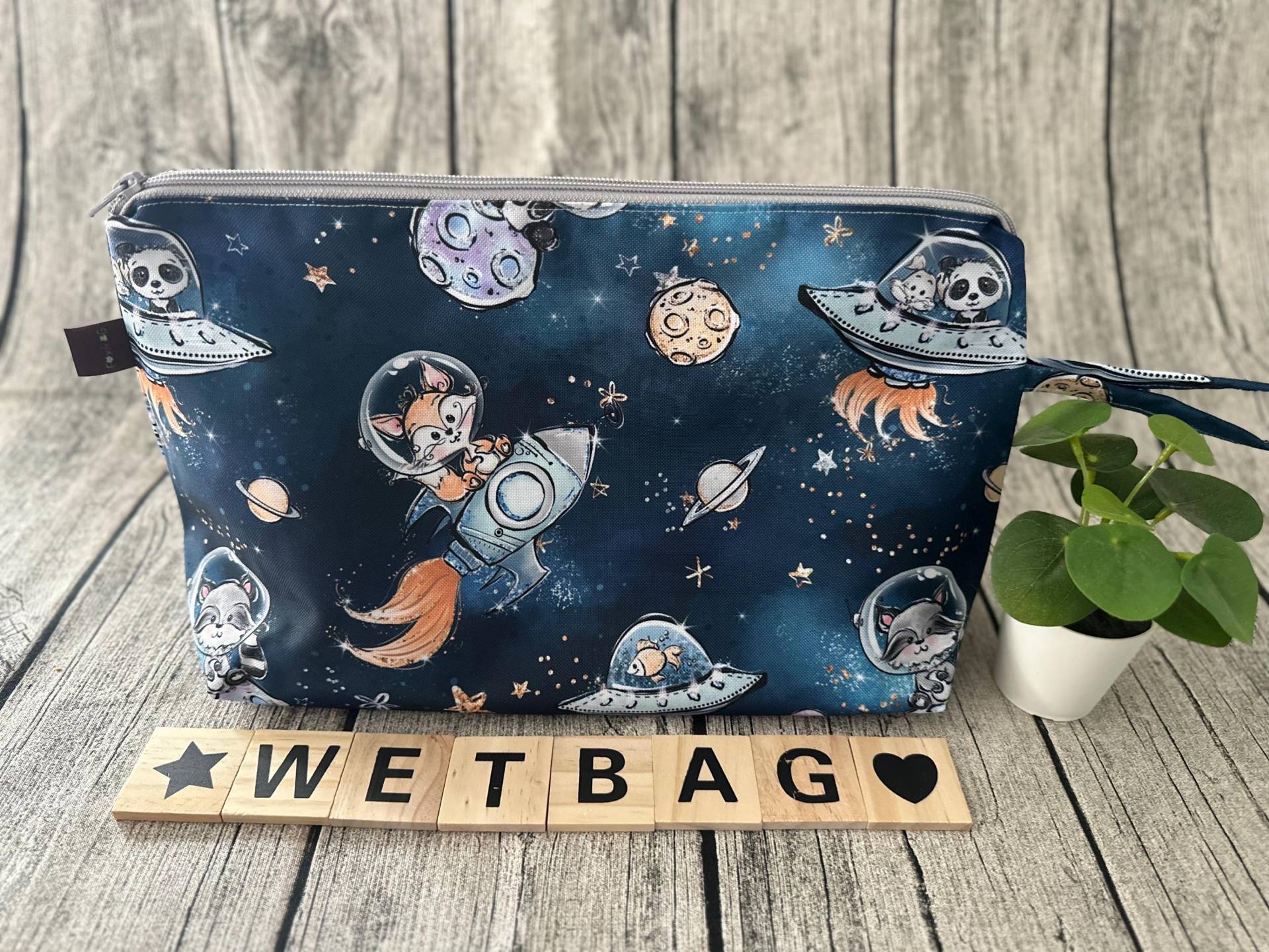 Wetbag Nasstasche Waschtasche Wechseltasche Wickeltasche Wechselkleidung Badetasche Schwimmtasche Kindergartenkind Kita Namensfeld von FoxFrogShop