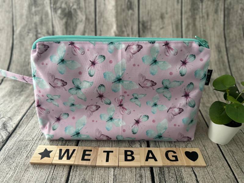 Wetbag Nasstasche Waschtasche Wechseltasche Wickeltasche Wechselkleidung Badetasche Schwimmtasche Kindergartenkind Kita Namensfeld von FoxFrogShop