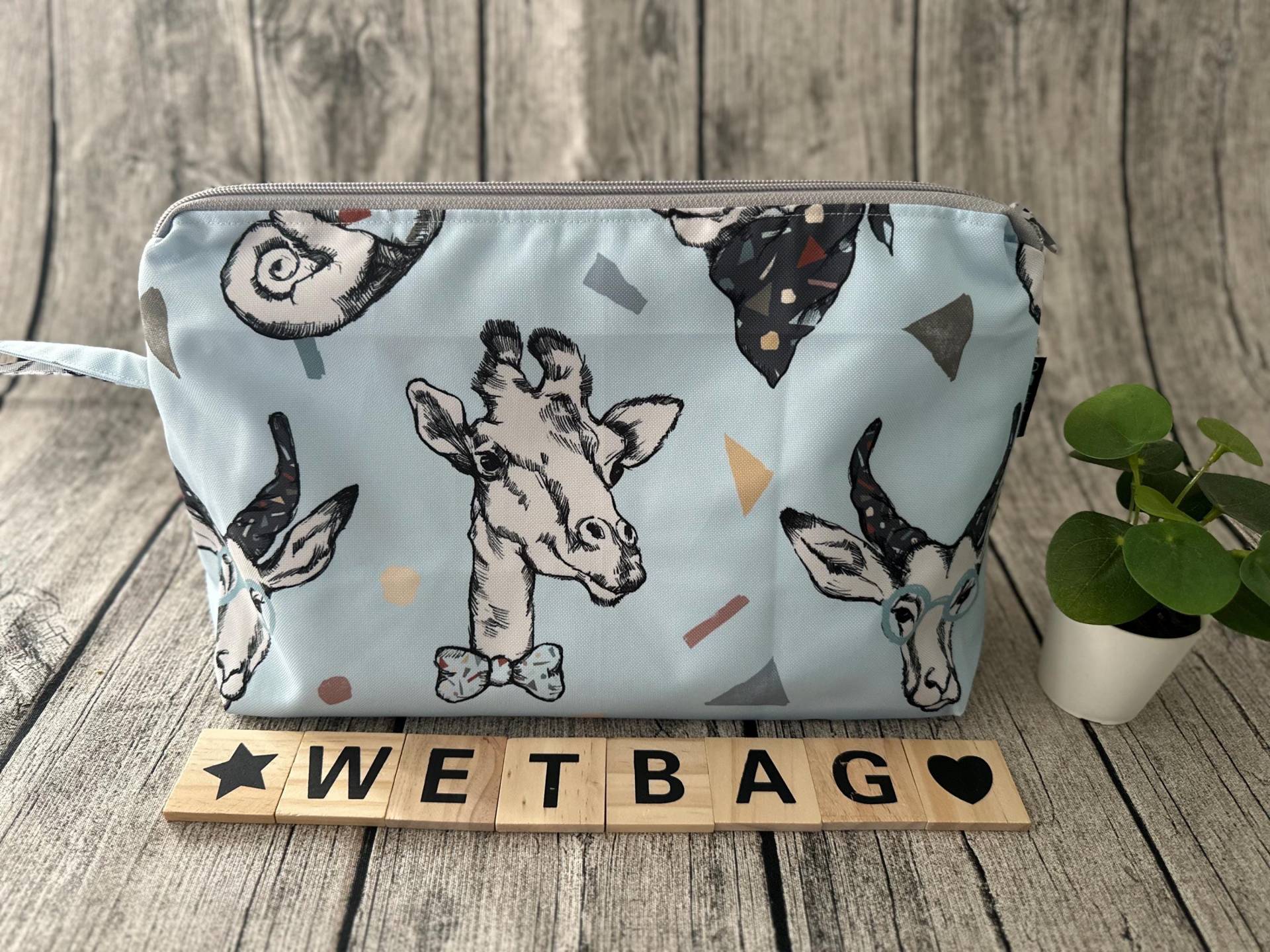 Wetbag Nasstasche Waschtasche Wechseltasche Wickeltasche Wechselkleidung Badetasche Schwimmtasche Kindergartenkind Kita Namensfeld von FoxFrogShop