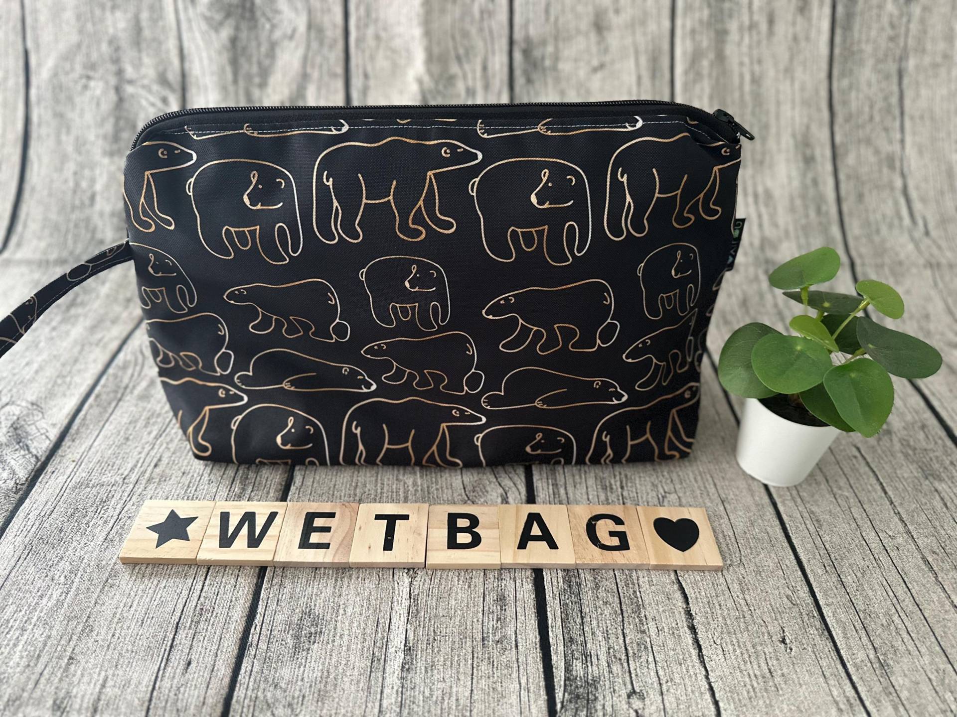 Wetbag Nasstasche Waschtasche Wechseltasche Wickeltasche Wechselkleidung Badetasche Schwimmtasche Kindergartenkind Kita Namensfeld von FoxFrogShop