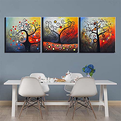 Diamond Painting,3 Teilig Diamond Painting Set Lebensbaum,5D Diamant Painting Bilder für Erwachsene & Kinder,DIY Diamant Malen Nach Zahlen Crystal Leinwand Stickerei für Home Dekoration 50x50cm von Foyaya