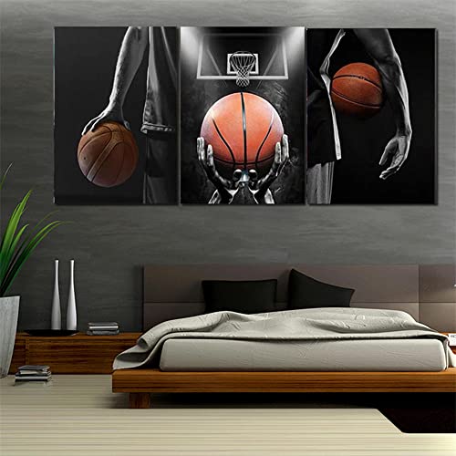 Diamond Painting Sport Basketball,5D Diamond Painting Kinder,DIY 3 Packung Diamant Painting Bilder Set für Erwachsene,Diamond Painting Vollbohrer Groß Set,Diamant Malerei für Home Decor 30x40cm von Foyaya