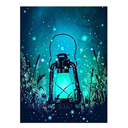 Foyaya Diamond Painting Glühwürmchen-Landschaft 5D Diamant Painting Voll Set mit Diamond Painting Zubehör,40x50cm Leinwand Groß Bilder Malen Nach Zahlen Erwachsene Kinder Geschenk für Deko Wohnzimmer von Foyaya