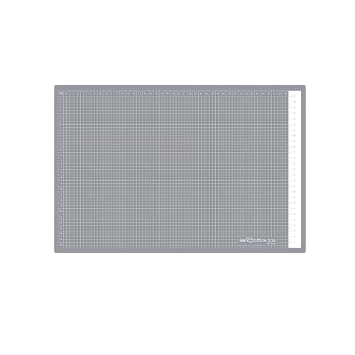 Professionelle Schneideplatte mit 5 mm Dicke, 5 Schichten, selbstheilend, mit Gitter und Linealen, maximaler Schutz, waschbar und robust von Office Box (A3-30 x 45 cm) von Fraga Import