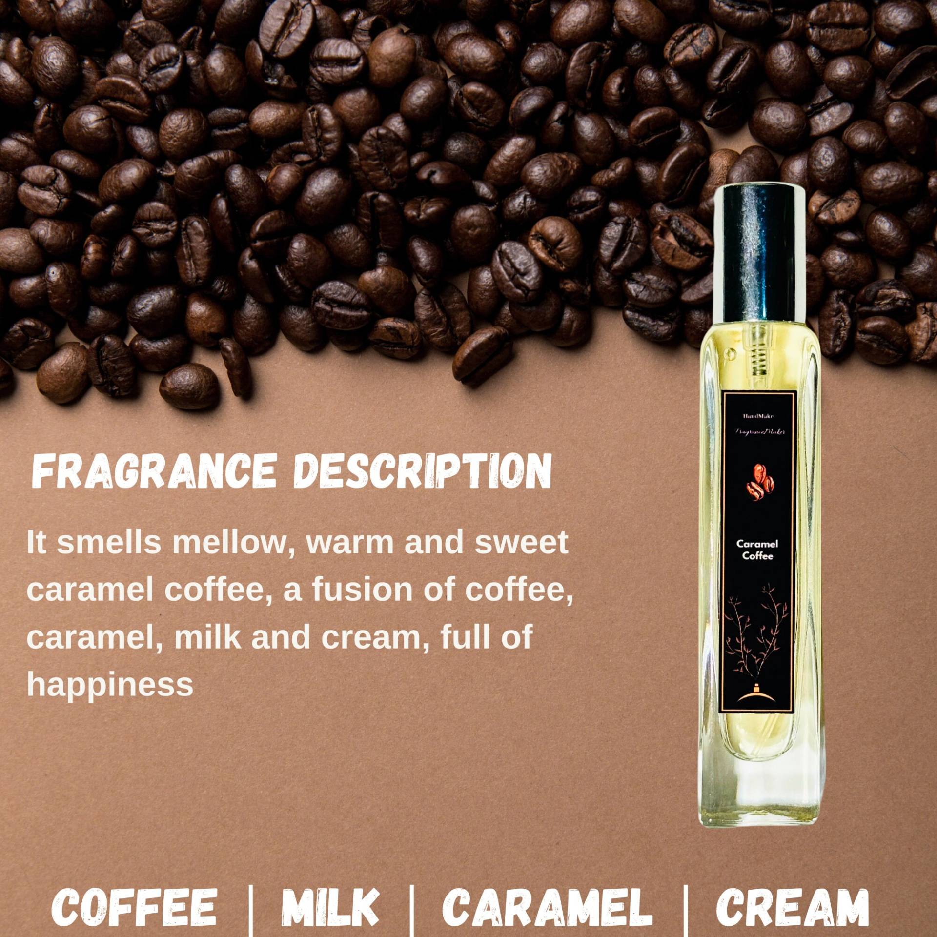 Caramel Kaffee Parfüm Für Frauen | Süsser Duft Geschenk Winter Weihnachten Gourmet Kostenlose Muster Geschenkboxverpackung von FragranceMaker