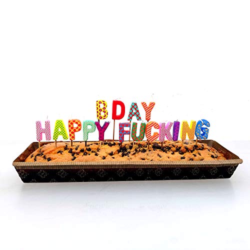 Happy Fucking BDAY Geburtstagskerzen-Set, Scherzkerzen für Erwachsene Geburtstag von Framan