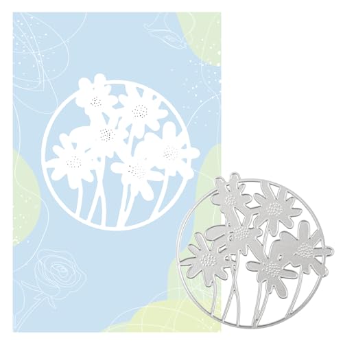 Framendino, 3D-Blumen-Metall-Stanzform, Tracery-Hintergrund, Rahmen, Prägeschablone für DIY-Karten, Scrapbooking von Framendino