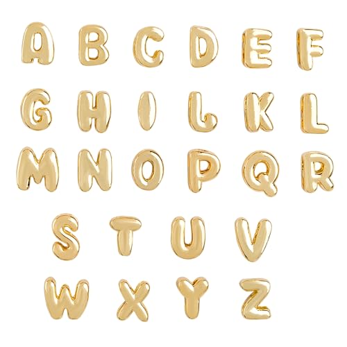 Framendino, A-Z Alphabet-Buchstaben-Anhänger zur Schmuckherstellung, Blasen-Buchstaben-Anhänger für Bastelarbeiten, 26 Pack, Messing, Ohne Edelstein. Framendino, A-Z Alphabet-Buchstaben-Anhänger zur Schmuckherstellung, Blasen-Buchstaben-Anhänger für Bastelarbeiten, 26 Pack, Messing, Ohne Edelstein. von Framendino