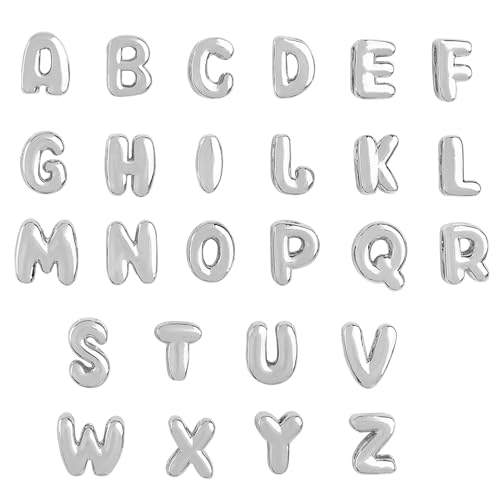Framendino, A-Z Alphabet-Buchstaben-Anhänger zur Schmuckherstellung, Blasen-Buchstaben-Anhänger für Bastelarbeiten, 26 Pack, Messing, Ohne Edelstein. Framendino, A-Z Alphabet-Buchstaben-Anhänger zur Schmuckherstellung, Blasen-Buchstaben-Anhänger für Bastelarbeiten, 26 Pack, Messing, Ohne Edelstein. von Framendino