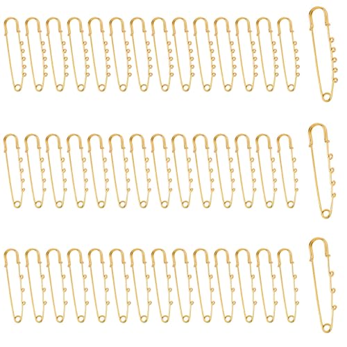 Framendino, Große Sicherheitsnadeln mit 3 & 4 & 5 Schlaufen für Heimwerker, Basteln, Nähen, Kleidung, Decken, 45 Stück von Framendino