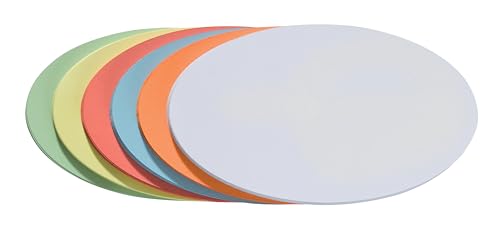 FRANKEN selbstklebende Moderationskarten Oval, 190 x 110 mm, sortiert, 300 Stück, farblich sortiert, UMZS 1119 99 von Franken
