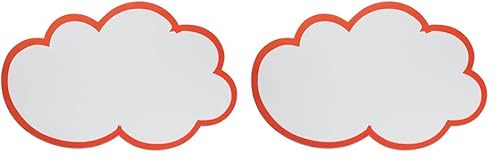 FRANKEN selbstklebende Moderationskarten Wolke, 100 x 60 mm, weiß/rot, 20 Stück, MKS53 (Packung mit 2) von Franken