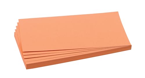 FRANKEN Moderationskarten Rechteck, 205 x 95 mm, 500 Stück, Präsentationskarten ideal für Meetings, Trainings, Schulungen im Büro oder Hotel und Lehrer in Schulen, Metaplankarten, Orange, UMZ 1020 05 von Franken