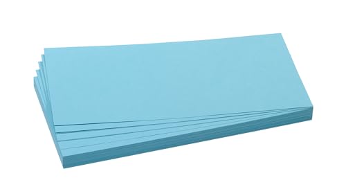 FRANKEN Moderationskarten Rechteck, 205 x 95 mm, 500 Stück, Präsentationskarten ideal für Meetings, Trainings, Schulungen im Büro oder Hotel und Lehrer in der Schule, Metaplankarten, Blau, UMZ 1020 18 von Franken