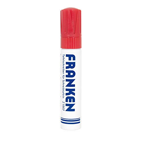 Franken GmbH Z1910 01 - Board-Marker, Strichstärke: 4 - 12 mm, nachfüllbar, rot, 4 Stück von Franken