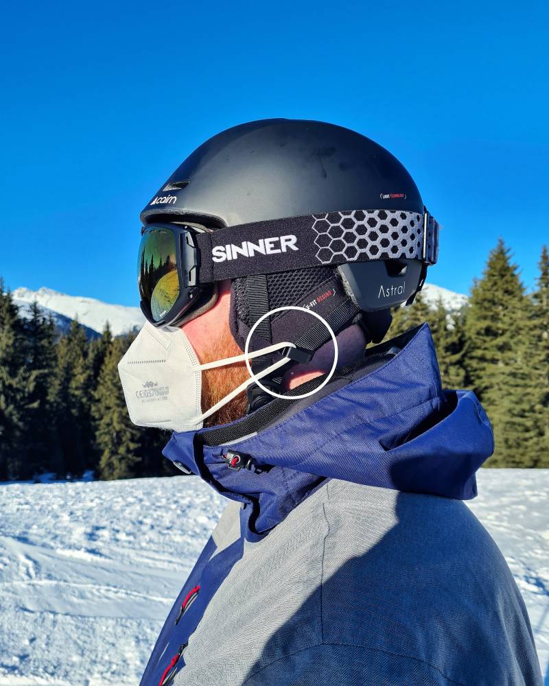 Maskenhalterung Für Ski-Helm, Gesichtsmaskenclip/-Halter/-Versteller, 3D-Maskenhalterung Zum Skifahren, Maskenhalterung Für Snowboardhelm von Franks3DPrint