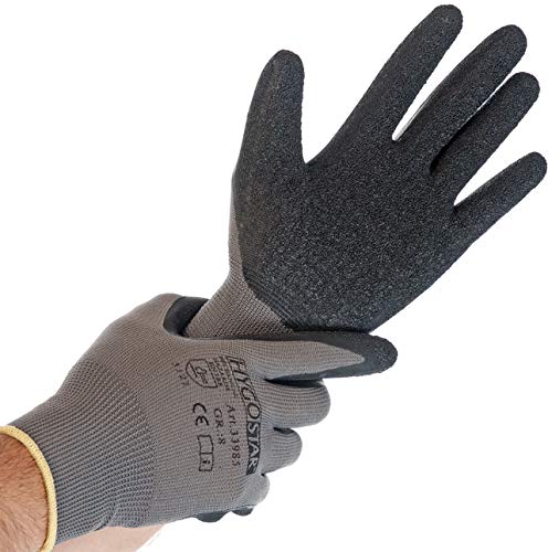 Franz Mensch Feinstrickhandschuh SKILL Latexbeschichtung, grau, Größe XL 33983 von FRANZ MENSCH