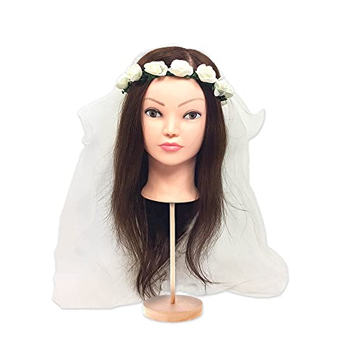 Frau WunderVoll® JGA Blumenkranz mit Schleier/junggesellenabschied, Mädchen, Braut, Hochzeit, JGA Deko, JGA Accessoires, Mädelsabend, Schleier, Traumbraut von Frau WunderVoll