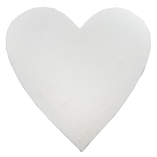 Frau WunderVoll® KEILRAHMEN Herz, Weiss 60 x 60 cm/Leinwand, Hochzeit Deko, Keilrahmen herzförmig, Hochzeitsspiel, Keilrahmen Herzform, Leinwand Herz, Geldgeschenk Hochzeit, Keilrahmen Herz von Frau WunderVoll