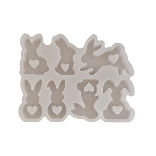 Bunny Resin Mold, Animal Craft Molds, Reusable Craft Molds, Silicone Festival Molds, Candle Making Mold, Soap Making Molds, 7 Cavities Silicone Mold for Festival and Holiday Crafts von Fravsiu