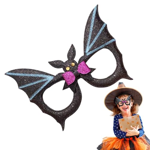 Fravsiu Halloween Brille Kinder Cosplay Brille | Halloween Deko Brille Gruselige Spinne Fledermaus - Cosplay Zubehör für Halloween Sehbrille für Party von Fravsiu