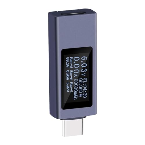 USB Spannungsprüfer USB Analyzer USB Ladeprüfer Elektrischer USB Tester Spannungs- und Strommesser | USB Telefon Ladegerät Detektor | Multifunktionales Amperemeter zum Messen von Fravsiu