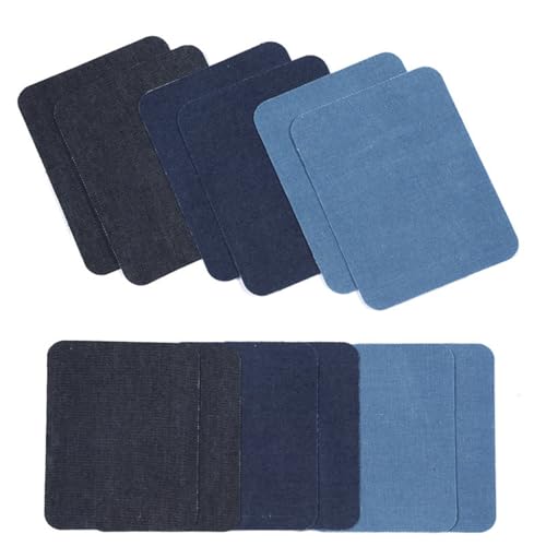 Jeans Flicken zum Aufbügeln,12 Stück Flicken zum Aufbügeln,Innen und Außen Patches,Bügelflicken Jeans Aufbügelflicken für Kinder Erwachsene(12.5 cm x 9.5 cm) von Frdelma