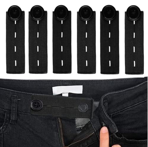 Elastische Taillenverlängerung, Schwarz Hosen Extender Pants Extender Elastic Waist Extender für Schwangerschaft, Jeans, Hosen, Hosen, Röcke (schwarz) von Frdelma