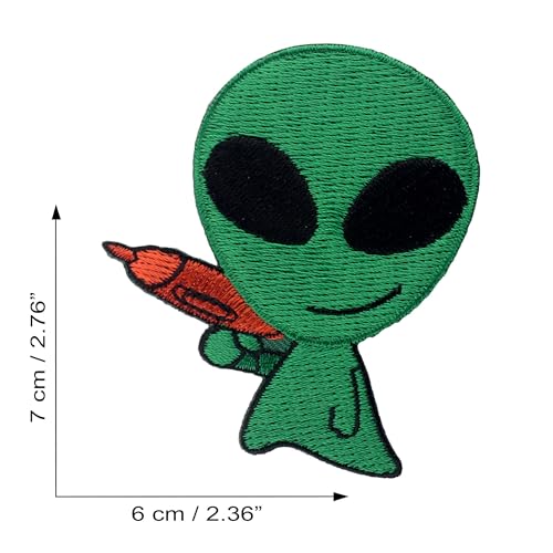 Aufnäher Alien grün Laser Pistole Patch von Freak Scene