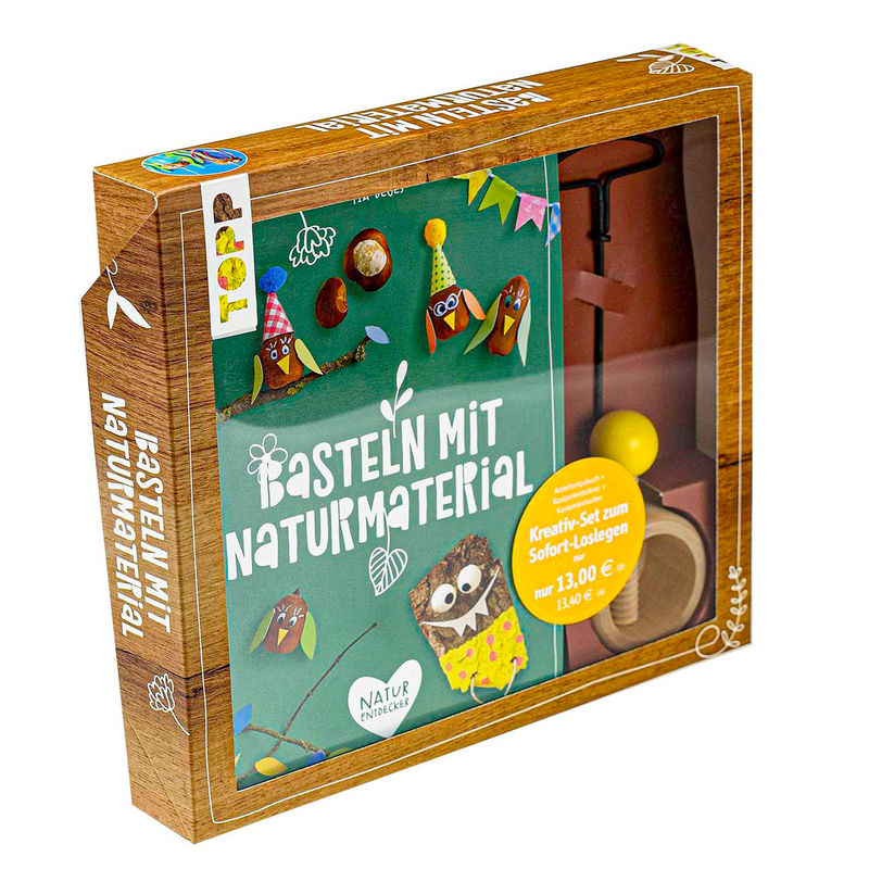 Kreativ-Set Basteln Mit Naturmaterial - Pia Deges, Taschenbuch von Frech