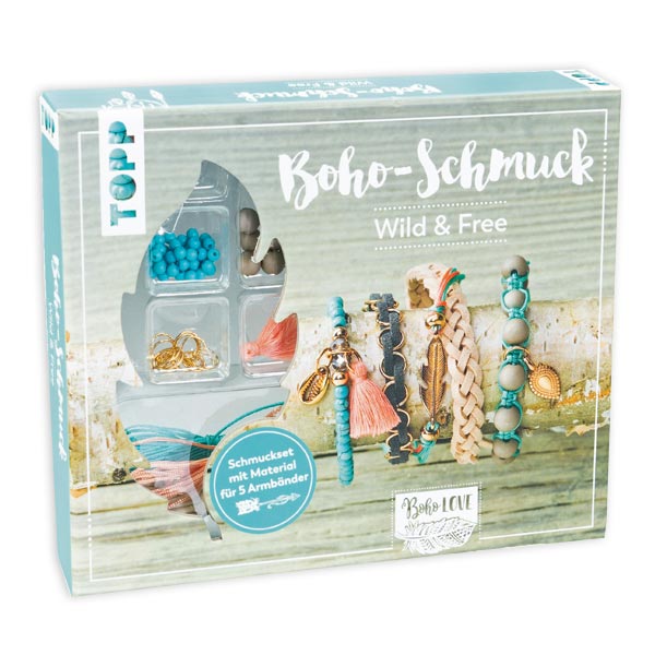 Boho-Schmuck Bastelset, Wild & Free, für 5 Armbänder von Frechverlag GmbH