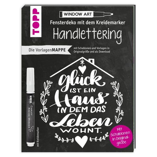 Handlettering Vorlagenmappe inkl. Kreidemarker von Frechverlag