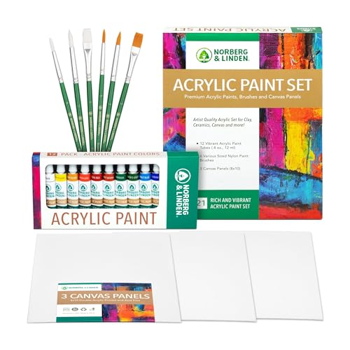 Free Hand Acrylfarbe Kunst Set von Norberg & Linden