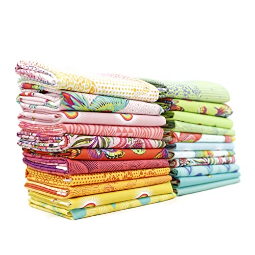 Daydreamer Fat Eighth Bundle (22 Stück) von Tula Pink für Free Spirit 9 x 21 Zoll (22,86 cm x 53,34 cm) Stoffschnitte DIY Quiltstoff von Free Spirit