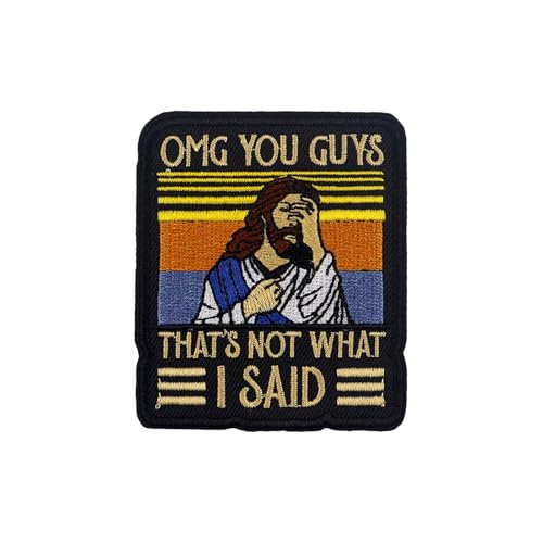 Christlicher Aufnäher – Jesus Patch Christian, Polyester bestickt Christentum religiöser Patch – Aufnäher zum Aufbügeln auf Kleidung für Jacken, Jeans, Rucksäcke und Hüte Zubehör von Frfik