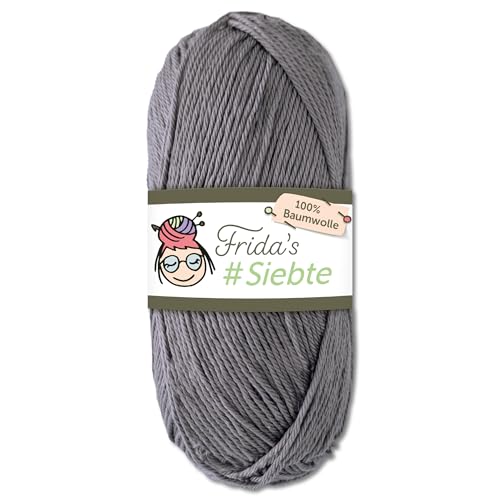 Frida‘s 50 g #Siebte ägyptisches Baumwollgarn Stricken Häkeln Wolle 43 Farben (1234 | Taube) von Frida's Wollhaus