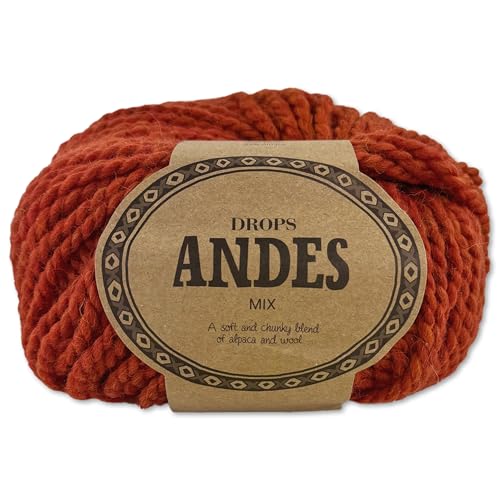 Frida's Wollhaus Drops 100 g Andes Stricken Häkeln Alpaka Schurwolle Alpaca Garn 28 Farben (2920 | Orange | Mix) von Frida's Wollhaus