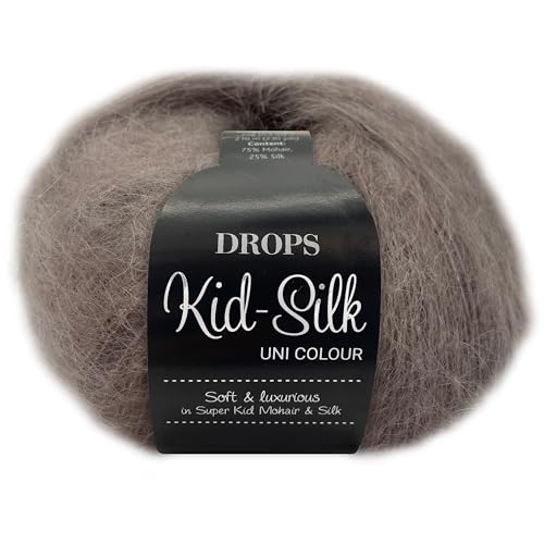 Frida's Wollhaus Drops 25 g Kid-Silk Mohair & Seide Lacegarn Beilaufgarn Flauschig 47 Farben (12 | Beige) von Frida's Wollhaus