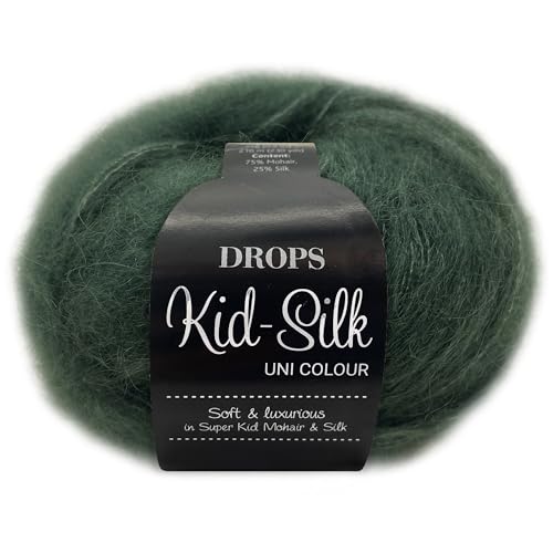 Frida's Wollhaus Drops 25 g Kid-Silk Mohair & Seide Lacegarn Beilaufgarn Flauschig 47 Farben (37 | Nordsee) von Frida's Wollhaus