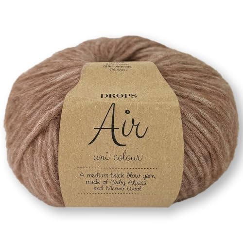 Frida's Wollhaus Drops 50 g Air Stricken Häkeln Alpaka Schurwolle Alpaca Superweich 50 Farben (29 | Mauve Uni) von Frida's Wollhaus