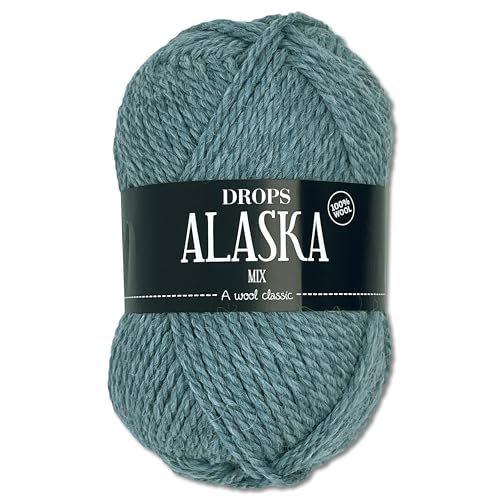 Frida's Wollhaus Drops 50 g Alaska Uni und Mix Häkeln Stricken Filzen Schurwolle 30 Farben (Mix 65 | Hell Seegrün) von Frida's Wollhaus