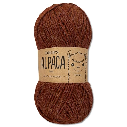 Frida's Wollhaus Drops 50 g Alpaca Alpaka Wolle Garn Häkeln Stricken weich 51 Farben (mix 9025 | Haselnuss) von Frida's Wollhaus