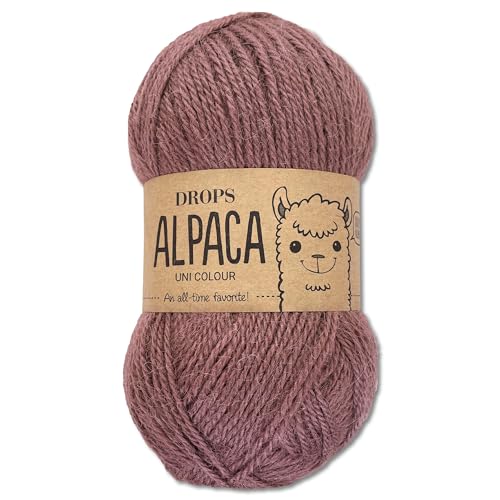 Frida's Wollhaus Drops 50 g Alpaca Alpaka Wolle Garn Häkeln Stricken weich 51 Farben (uni colour 3800 | Malve) von Frida's Wollhaus