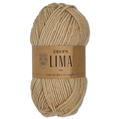 Frida's Wollhaus Drops 50 g Lima Mix Stricken Häkeln Filzen Schurwolle Alpaka 12 Farben (Mix 0206 | Weizen) von Frida's Wollhaus