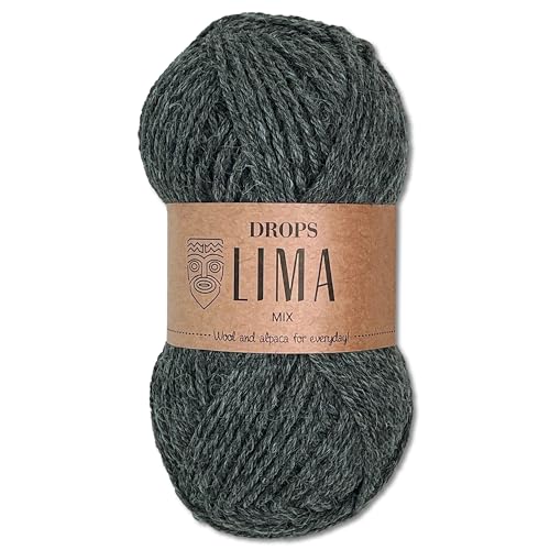 Frida's Wollhaus Drops 50 g Lima Mix Stricken Häkeln Filzen Schurwolle Alpaka 12 Farben (Mix 0519 | Dunkelgrau) von Frida's Wollhaus