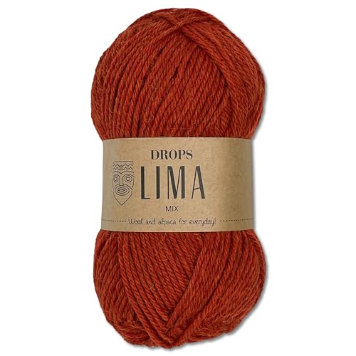 Frida's Wollhaus Drops 50 g Lima Mix Stricken Häkeln Filzen Schurwolle Alpaka 12 Farben (Mix 0707 | Rost) von Frida's Wollhaus