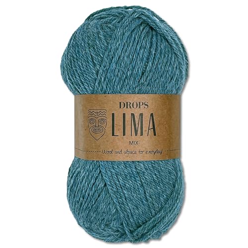 Frida's Wollhaus Drops 50 g Lima Mix Stricken Häkeln Filzen Schurwolle Alpaka 12 Farben (Mix 9018 | Meeresgrün) von Frida's Wollhaus