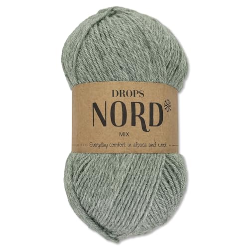 Frida's Wollhaus Drops 50 g Nord Sockenwolle Alpaka Schurwolle flauschig Stricken 23 Farben (mix 04 | Hellgrau) von Frida's Wollhaus