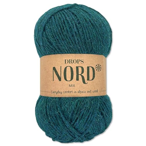 Frida's Wollhaus Drops 50 g Nord Sockenwolle Alpaka Schurwolle flauschig Stricken 23 Farben (mix 09 | Ozean) von Frida's Wollhaus